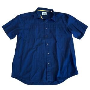 Old Mill Men’s Size XL Button Up Lightweight Active Hiking Breathable Shirt Navy